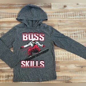 (3/$15) The Childrens Place Boys Long Sleeve Hooded Winter Shirt size 5-6